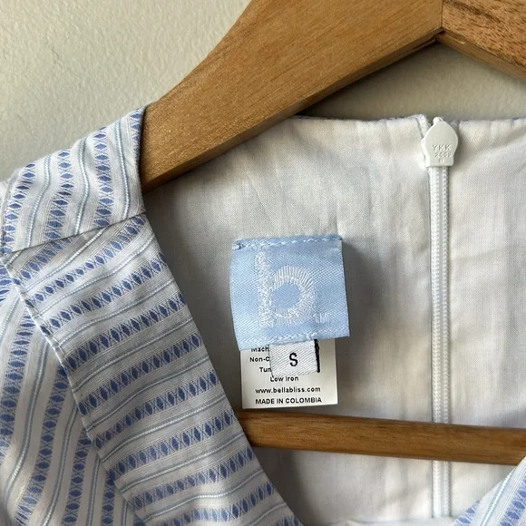 Women’s Bella Bliss Ruffle Sleeve Linen Blend Shift Dress S - Picture 5 of 10